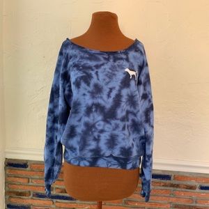 Victoria's Secret Blue Tie-Dye Sweatshirt
